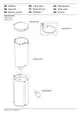 Skizze eines Produkts mit Bauteilen, einschließlich Dichtungsdeckel und Rohren, aus einem Keuco-Collection-Plan, dargestellt in schematischer Form.